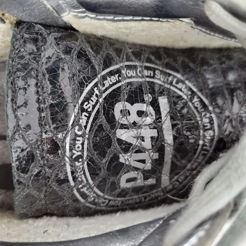 P448 Womens High Top Sneakers Size 40 9-9.5‎ Gray Suede Glitter Skate Shoes
